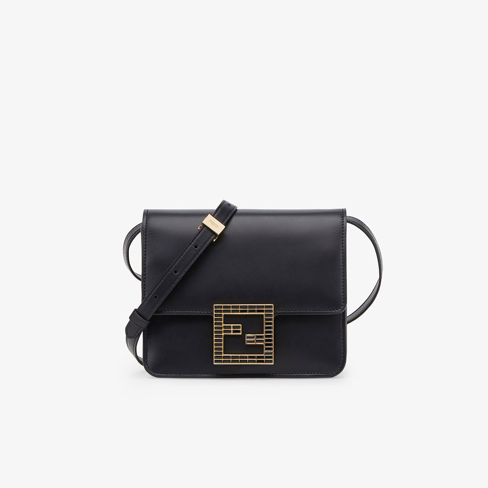 Fendi Fab Small Black Leather Bag 8BT326 AAIW F0KUR