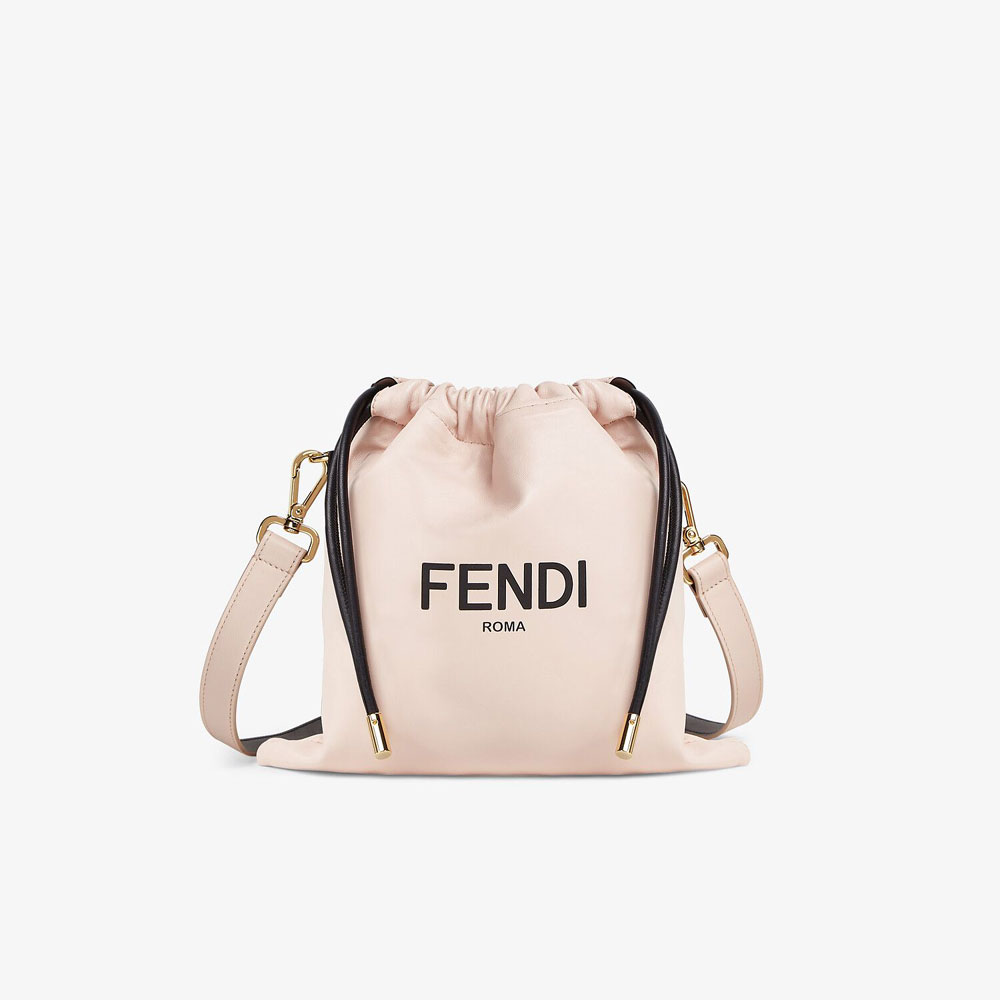 Fendi Pack Small Pouch Pink Nappa Leather Bag 8BT337 ADM9 F1CN7