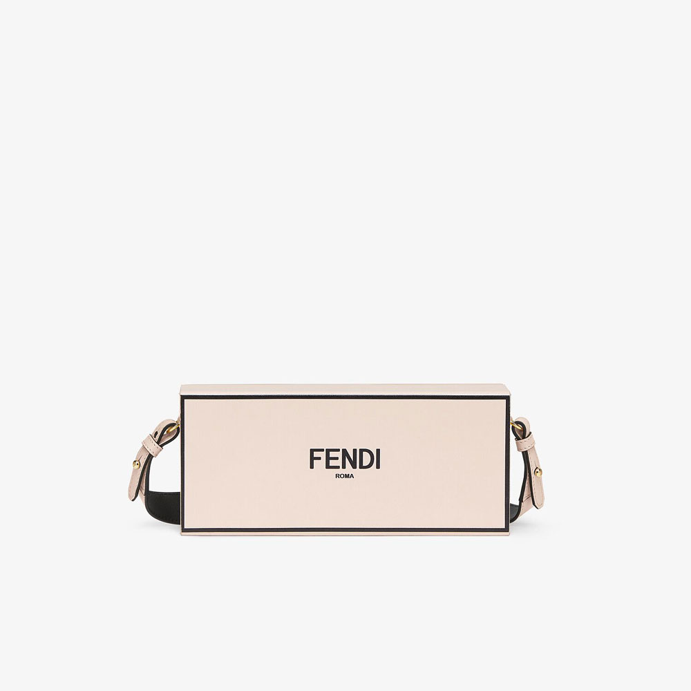 Fendi Horizontal Box Pink Leather Bag 8BT340 ADP6 F1CN7