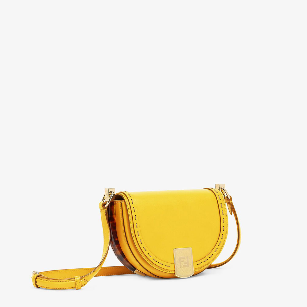 Fendi Moonlight Yellow Leather Bag 8BT346 ABVL F119X - Photo-2