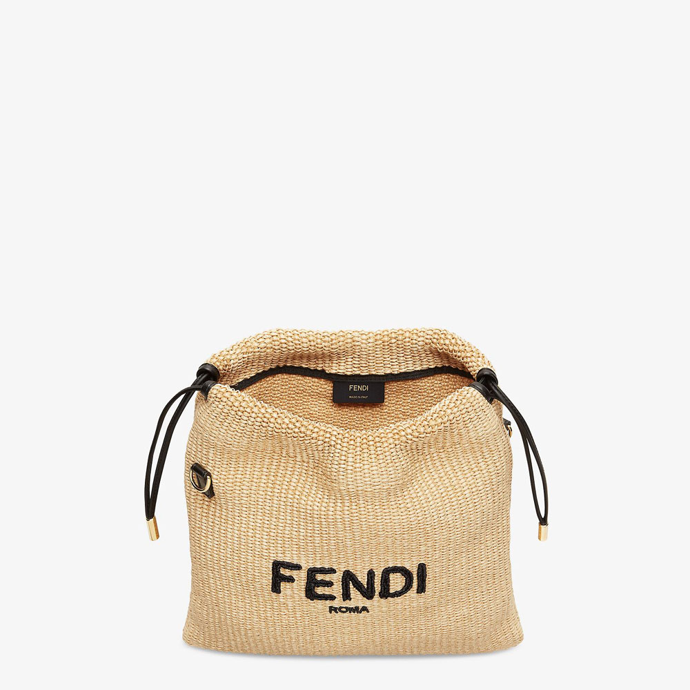 Fendi Pack Small Pouch Embroidered Straw Bag 8BT347 AAYR F1E1I - Photo-4
