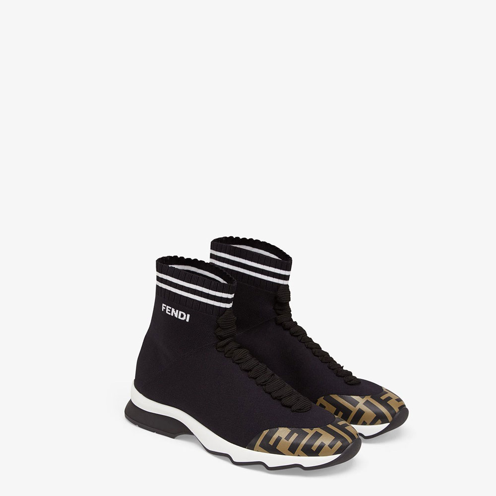 Fendi Sneakers Black Fabric Sneakers 8T6835 A622 F15EJ - Photo-2