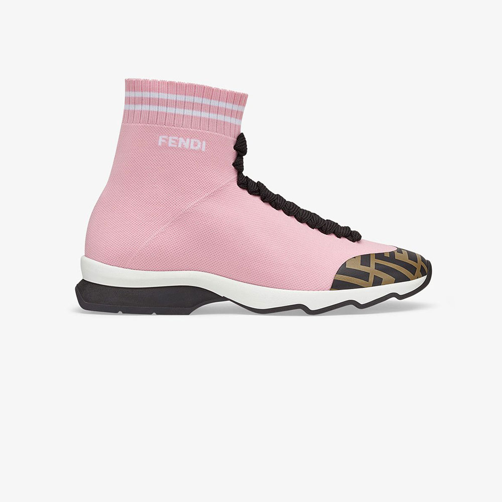 Fendi Sneakers Pink Fabric Sneakers 8T6835 A622 F15EM