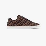 Fendi Sneakers Brown Tech Fabric Low Tops 7E1258 A7MY F0R7R