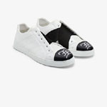 Fendi Sneakers White Leather Slip Ons 7E1266 A8PL F183N