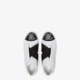 Fendi Sneakers White Leather Slip Ons 7E1266 A8PL F183N - thumb-2