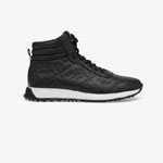 Fendi Sneakers Black Leather High Tops 7E1336 AADS F0QA1