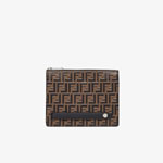 Fendi Clutch Brown Leather Pochette 7VA445 A72A F145H