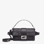 Fendi Baguette Large Black Nappa Leather Bag 7VA478 A72V F0GXN