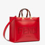 Fendi Sunshine Medium Red Leather Bag 8BH386 ABVL F0XVW - thumb-2