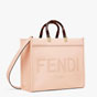 Fendi Sunshine Medium Pale pink leather shopper 8BH386ABVLF14N1 - thumb-2