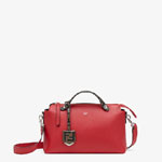 Fendi By The Way Medium Red Leather Boston Bag 8BL124 A6CO F15Z7