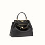Fendi peekaboo regular gold edition black leather handbag 8BN290SR5F0KUR - thumb-2