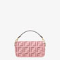 Fendi Baguette Pink Canvas Bag With Embroidery 8BR600 AF2V F1DST - thumb-4