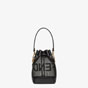 Fendi Mon Tresor Black Leather And Mesh Mini Bag 8BS010 AAYS F0KUR - thumb-4