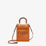 Fendi Mini Sunshine Shopper Dark Brown Mini Bag 8BS051 ABVL F0PWZ