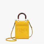 Fendi Mini Sunshine Shopper Yellow leather bag 8BS051ABVLF192E