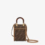 Fendi Mini Sunshine Shopper Brown FF fabric bag 8BS051ALVXF1GE3 - thumb-3