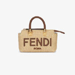 Fendi By The Way Mini Beige cotton fiber bag 8BS067 ANWB F1PLF