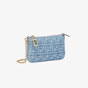 Fendi Baguette Pouch FF denim fabric pouch 8BS073 AS3F F1PLM - thumb-3