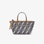 Fendi Roll Mini Midnight blue FF jacquard mini bag 8BS096AOVJF1PIR