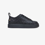 Fendi Rise Black Leather Flatform Sneakers 8E8017 AADS F0QA1