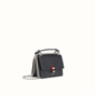 Fendi kan i small mini-bag in black leather 8M0381SR0F0JBX - thumb-2
