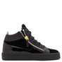 Giuseppe Zanotti kriss Black velvet mid-top sneaker RU70010031 - thumb-2
