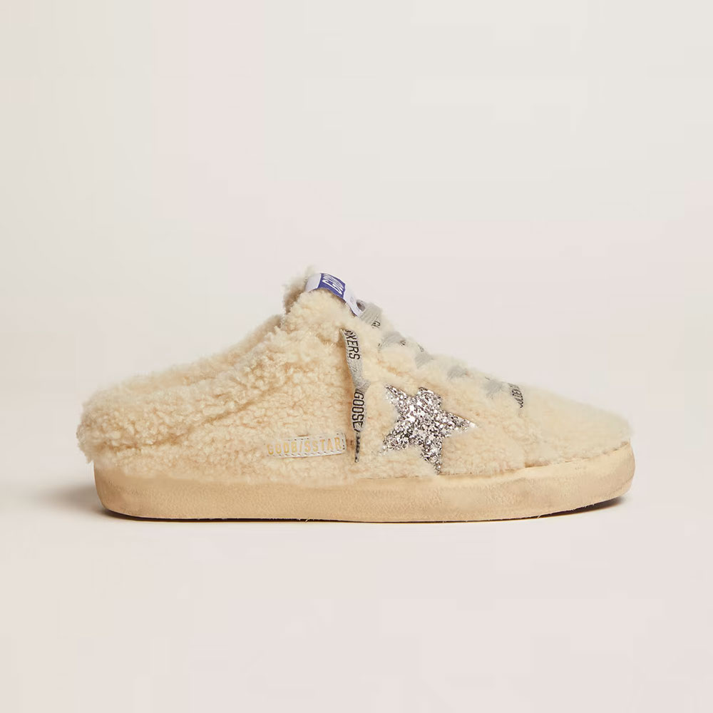 Golden Goose Super-Star Sabot Shearling Glitter Star GWF00110 F001987 10757 - Photo-2