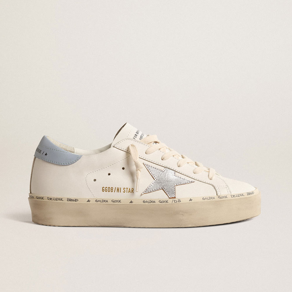 Golden Goose Hi Star with metallic leather star GWF00118 F004556 11114