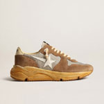 Golden Goose Running Sole in silver mesh suede GMF00126 F004079 82146