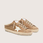 Golden Goose Super-star Sabots In Tobacco Suede GWF00110 F008492 55781
