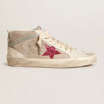 GGDB Mid Star in suede with fuchsia glitter star GWF00122 F005975 11877