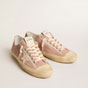 GGDB V-Star in pink suede with cream leather star GWF00129 F005885 25703 - thumb-2