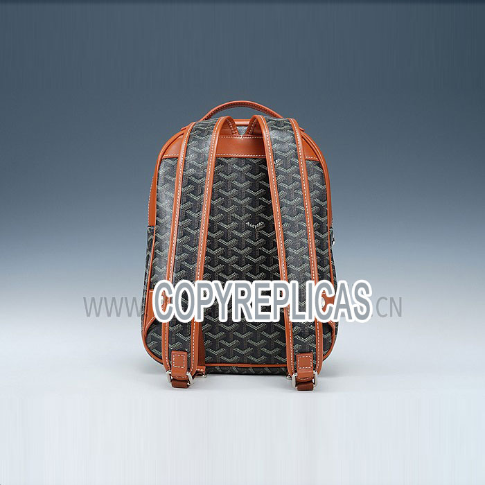 Goyard Chevron Black And Tan Backpack GOY10858 - Photo-2