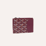 Goyard Bourbon Zipped Card Holder in Burgundy BOURBOPMLTY33CL33P