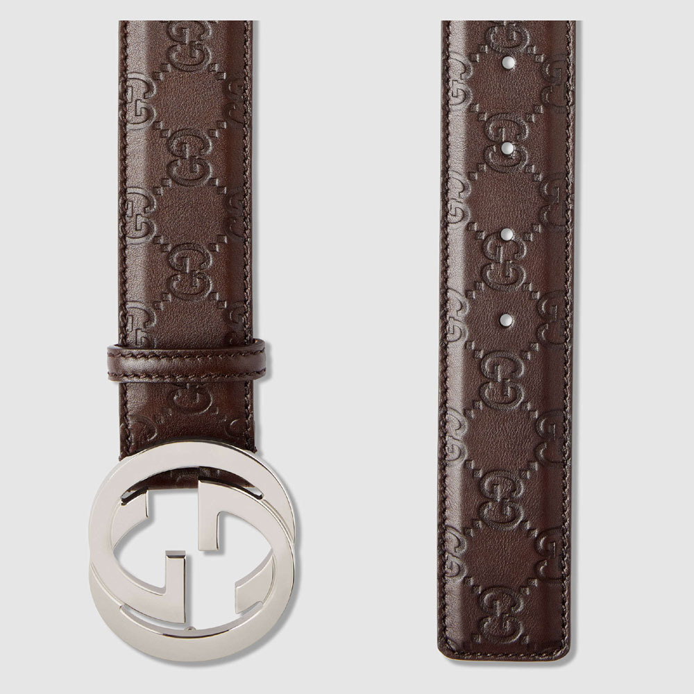 Guccissima belt with interlocking G 114984 AA61N 2019 - Photo-2