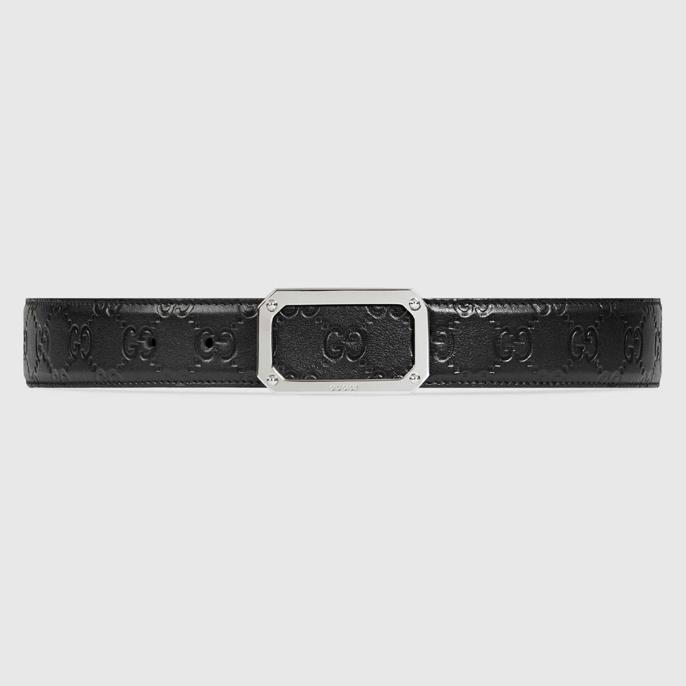 Gucci Guccissima leather belt with rectangular buckle 162946 A0V0N 1000