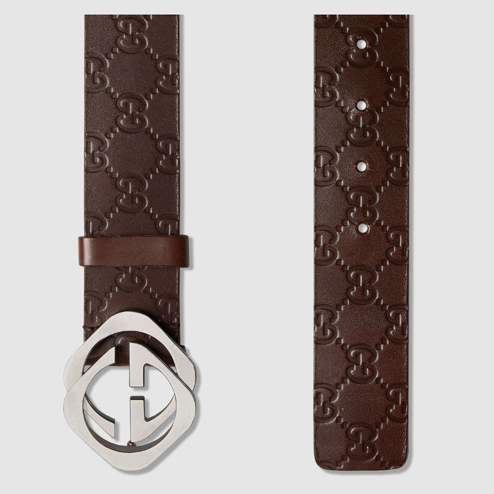 Guccissima belt with square G 182320 A0V1N 2019 - Photo-2