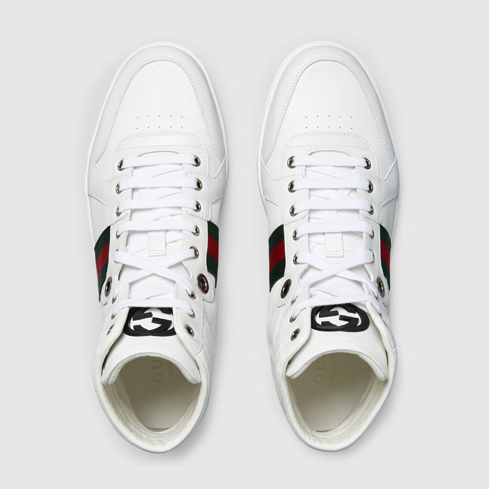 Gucci Leather high-top sneaker 221825 ADFX0 9060 - Photo-2