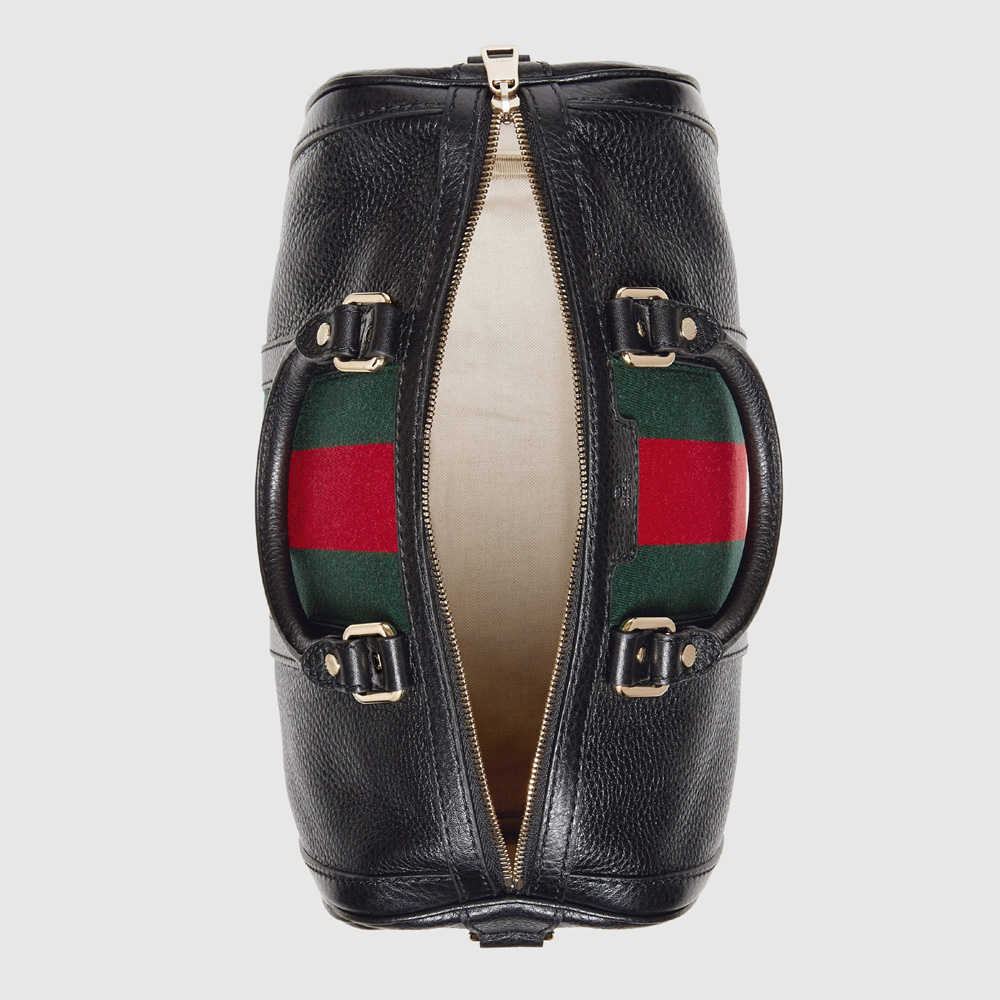 Gucci Vintage Web leather boston bag 247205 A7MAG 1060 - Photo-4