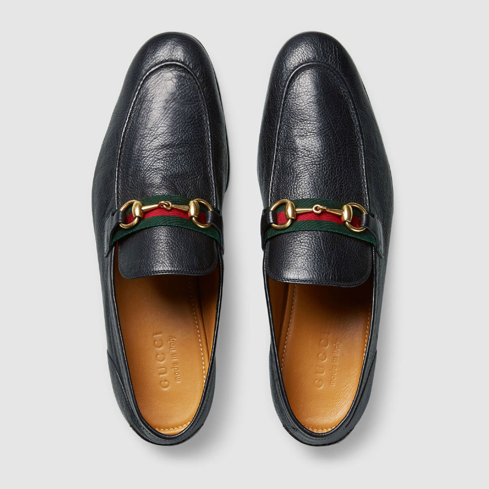 Gucci Horsebit leather loafer with Web 322500 AGJ50 1060 - Photo-2