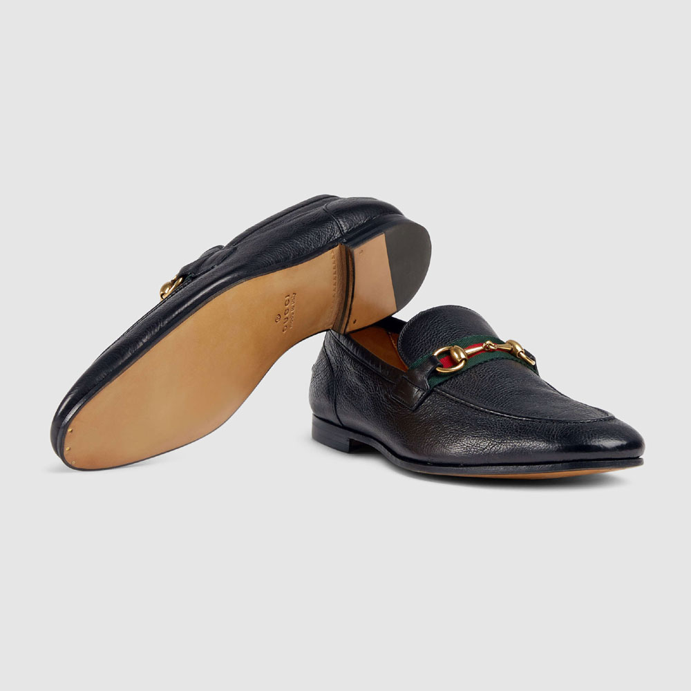 Gucci Horsebit leather loafer with Web 322500 AGJ50 1060 - Photo-4