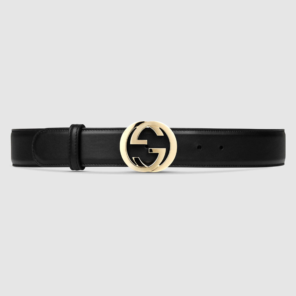 Gucci Leather belt with interlocking G 370543 AP00G 1000