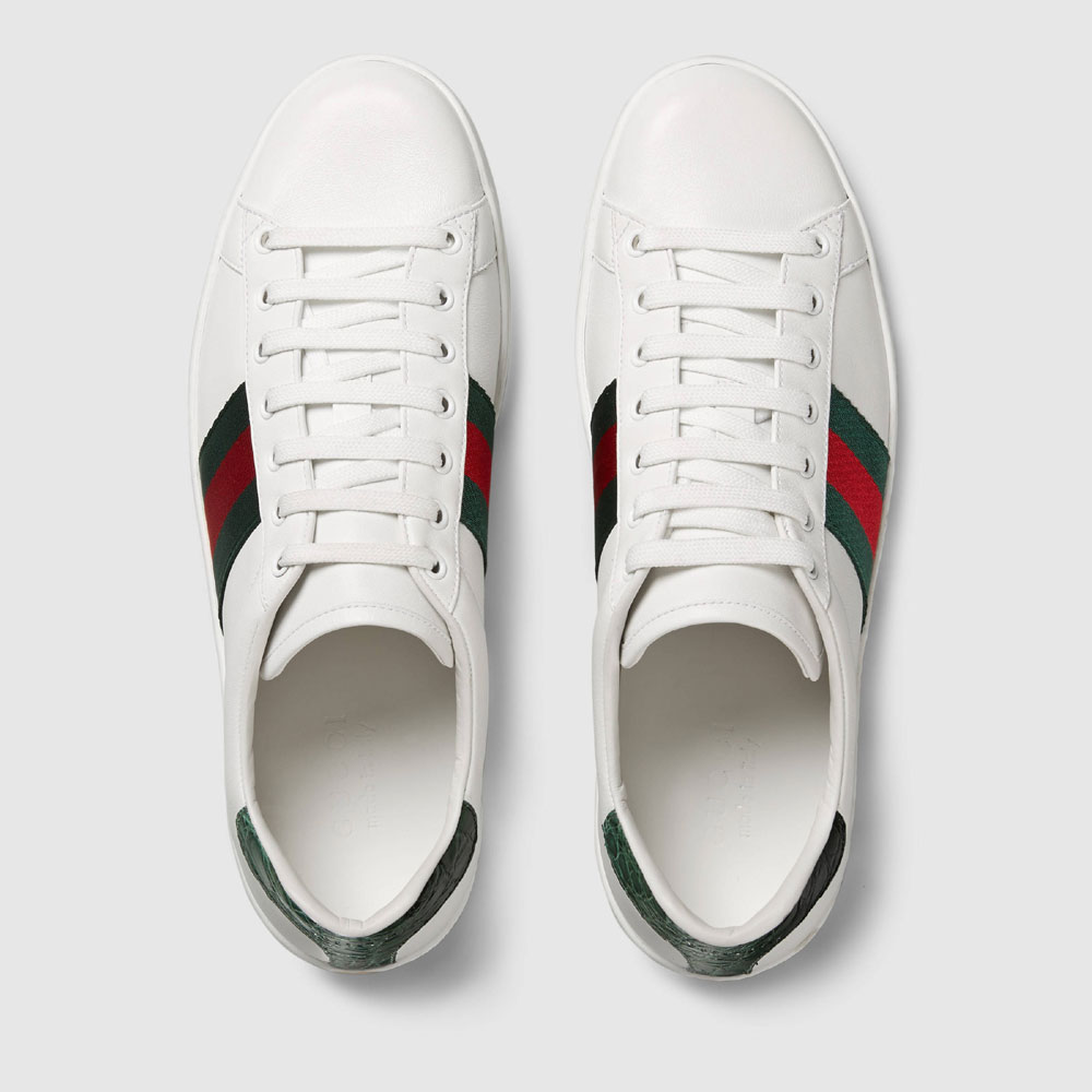 Gucci Ace leather low-top sneaker 386750 A3830 9071 - Photo-2