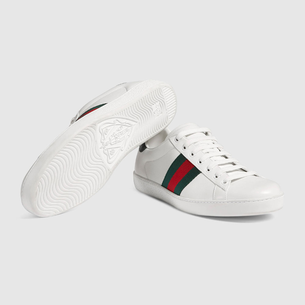 Gucci Ace leather low-top sneaker 386750 A3830 9071 - Photo-4