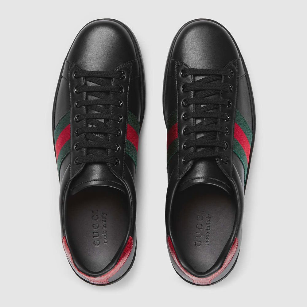 Gucci Ace leather sneaker 386750 A38D0 1078 - Photo-2