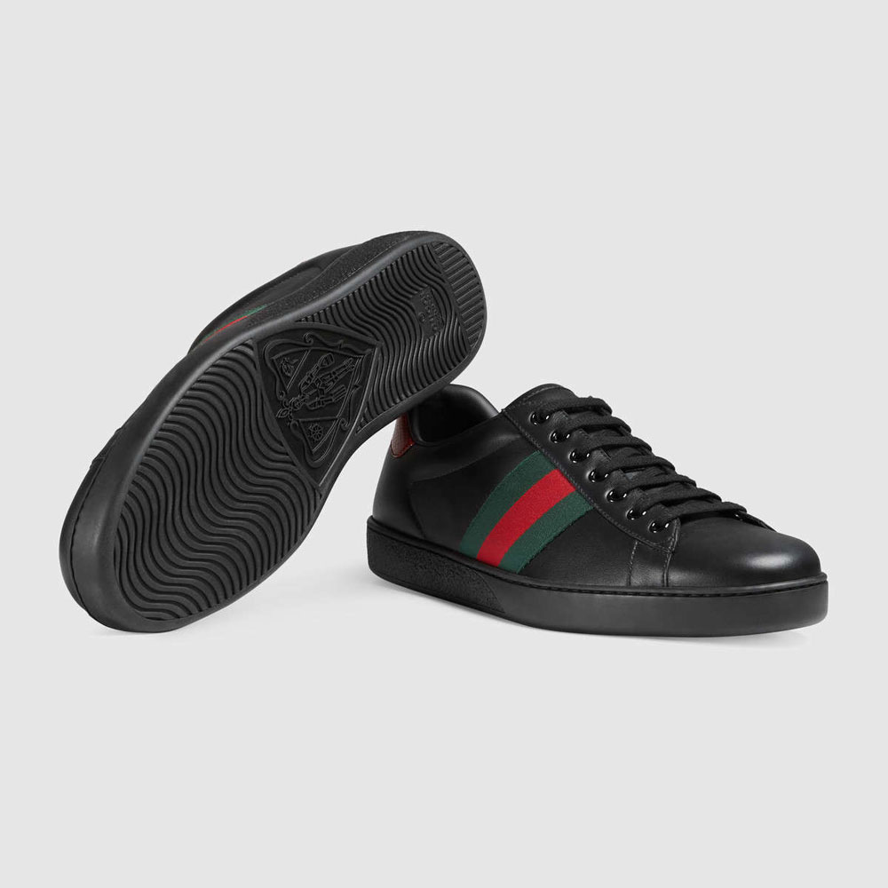 Gucci Ace leather sneaker 386750 A38D0 1078 - Photo-4