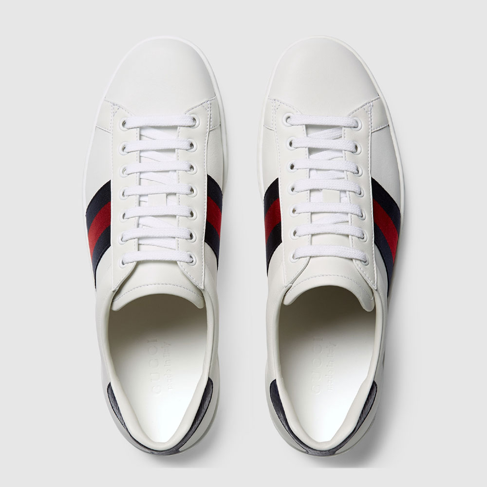 Gucci Ace leather low-top sneaker 386750 A38D0 9072 - Photo-2