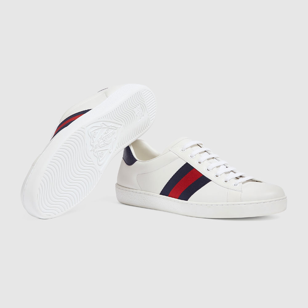 Gucci Ace leather low-top sneaker 386750 A38D0 9072 - Photo-4